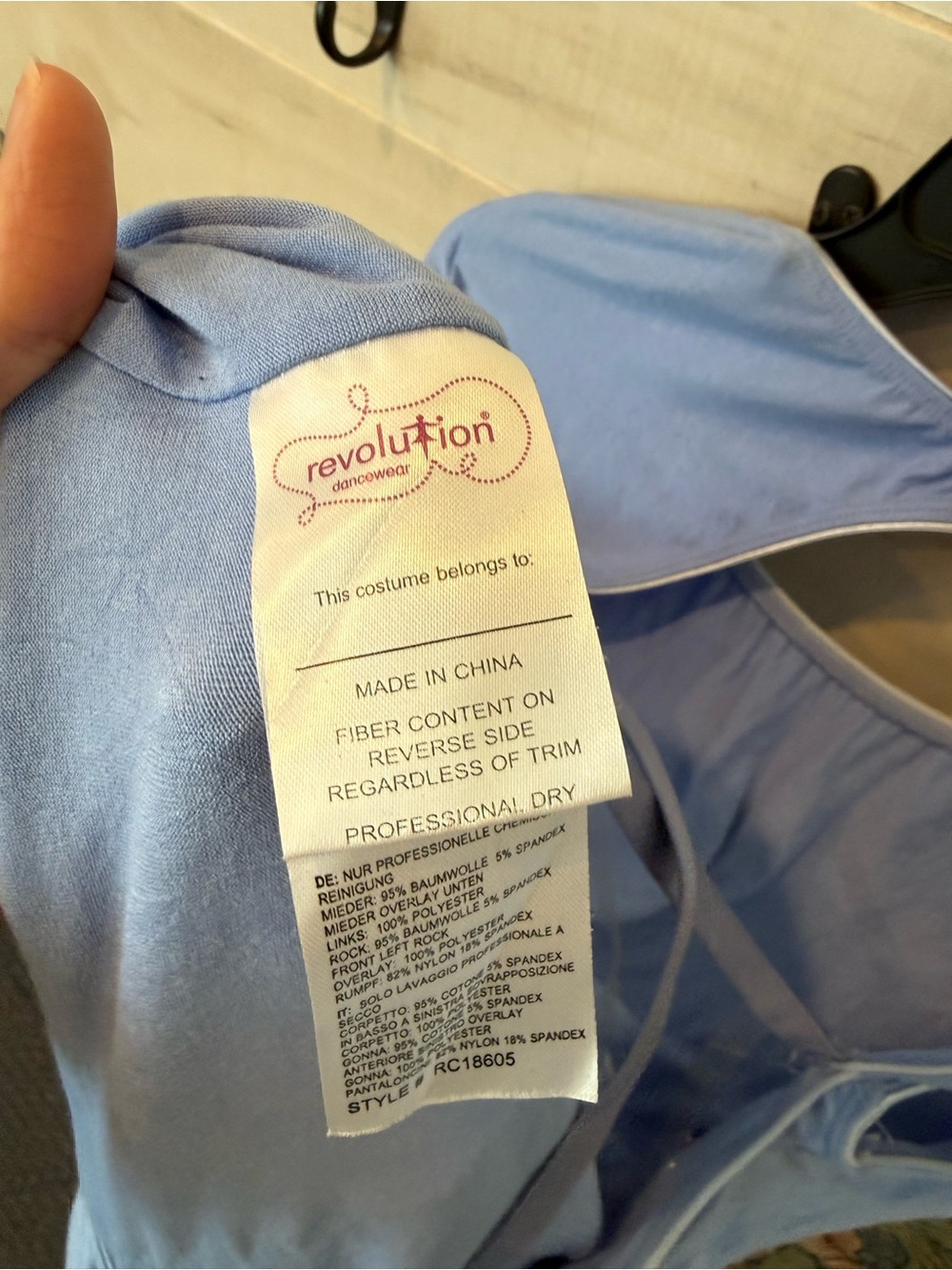 Revolution Dancewear Hallelujah periwinkle lyrical ballet costume jersey - Picture 8 of 9